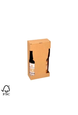 Wijnverpakking Naturel Voor 2 Piccolo 13x6.5x24.3cm FSC® 50stuks