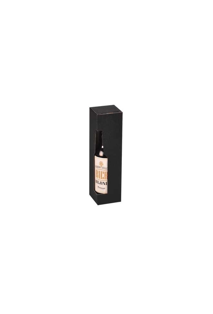Wijnverpakking Zwart Voor 1 Piccolo 6.5x6.5x24.4cm FSC® 50stuks