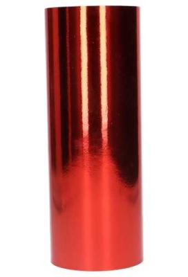 Breed Openings lint Metallic Rood 25cm x 10meter