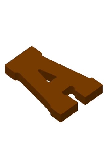 Chocoladeletter A Decoratie PLA 11x16,5x1.5cm