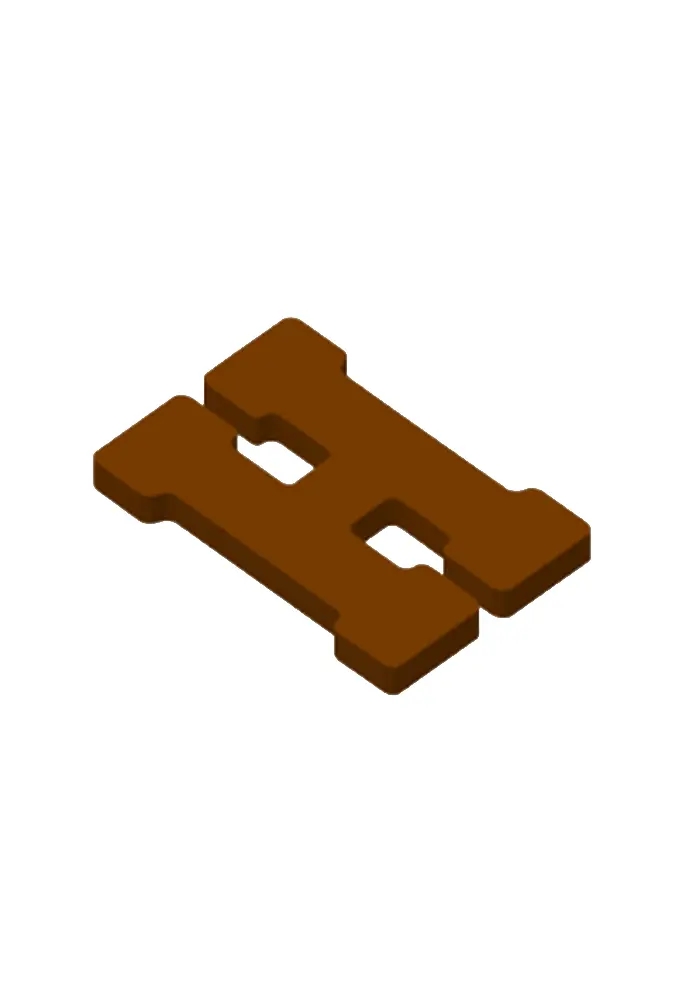 Chocoladeletter H Decoratie PLA 8x12x1.5cm