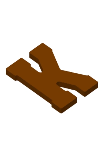 Chocoladeletter K Decoratie PLA 11x16,5x1.5cm