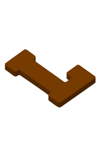 Chocoladeletter L Decoratie PLA 11x16,5x1.5cm