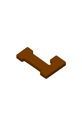 Chocoladeletter L Decoratie PLA 8x12x1.5cm