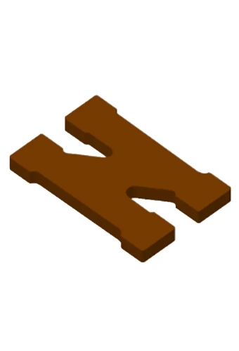 Chocoladeletter N Decoratie PLA 11x16,5x1.5cm
