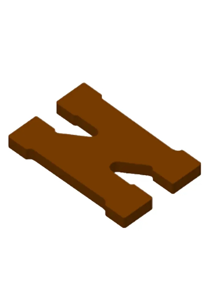 Chocoladeletter N Decoratie PLA 11x16,5x1.5cm