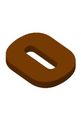 Chocoladeletter O Decoratie PLA 11x16,5x1.5cm