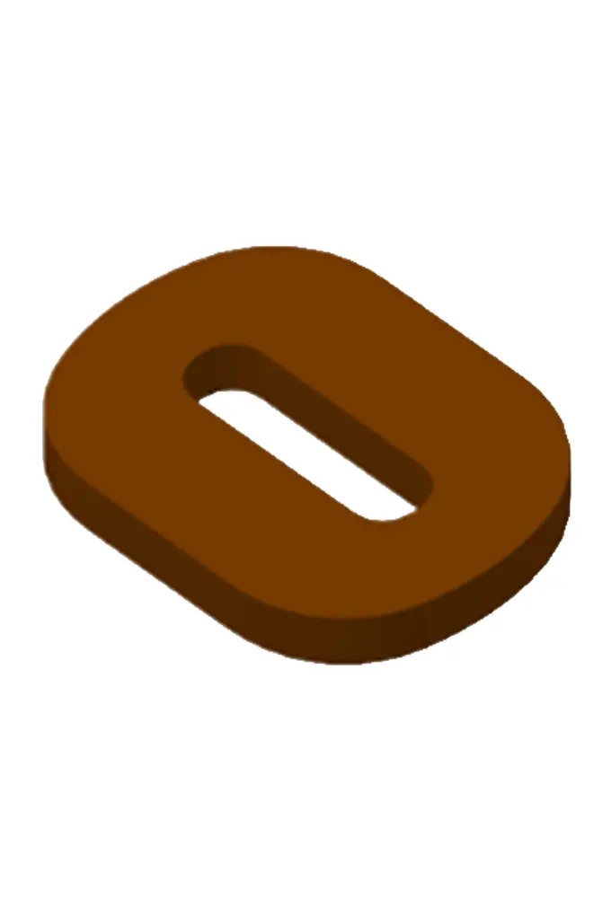Chocoladeletter O Decoratie PLA 11x16,5x1.5cm
