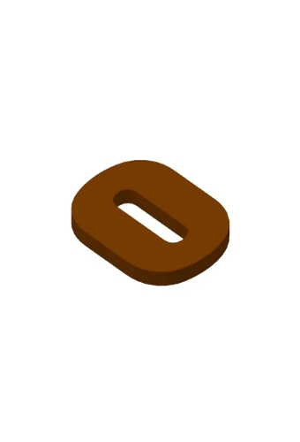 Chocoladeletter O Decoratie PLA 8x12x1.5cm