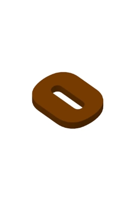 Chocoladeletter O Decoratie PLA 8x12x1.5cm