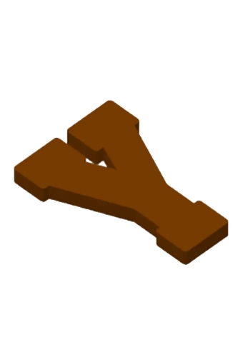 Chocoladeletter Y Decoratie PLA 11x16,5x1.5cm