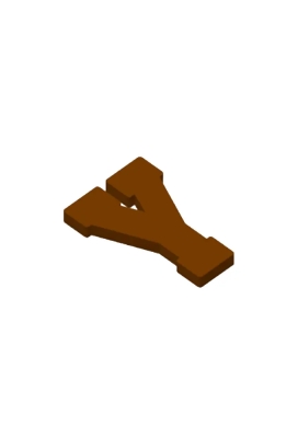 Chocoladeletter Y Decoratie PLA 8x12x1.5cm