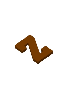 Chocoladeletter Z Decoratie PLA 8x12x1.5cm
