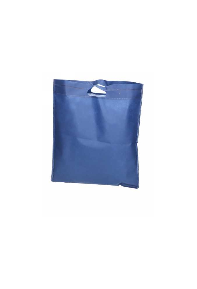 Draagtas Dongo Nonwoven Uitgesneden Handvat Blauw 38.5x45cm 200stuks