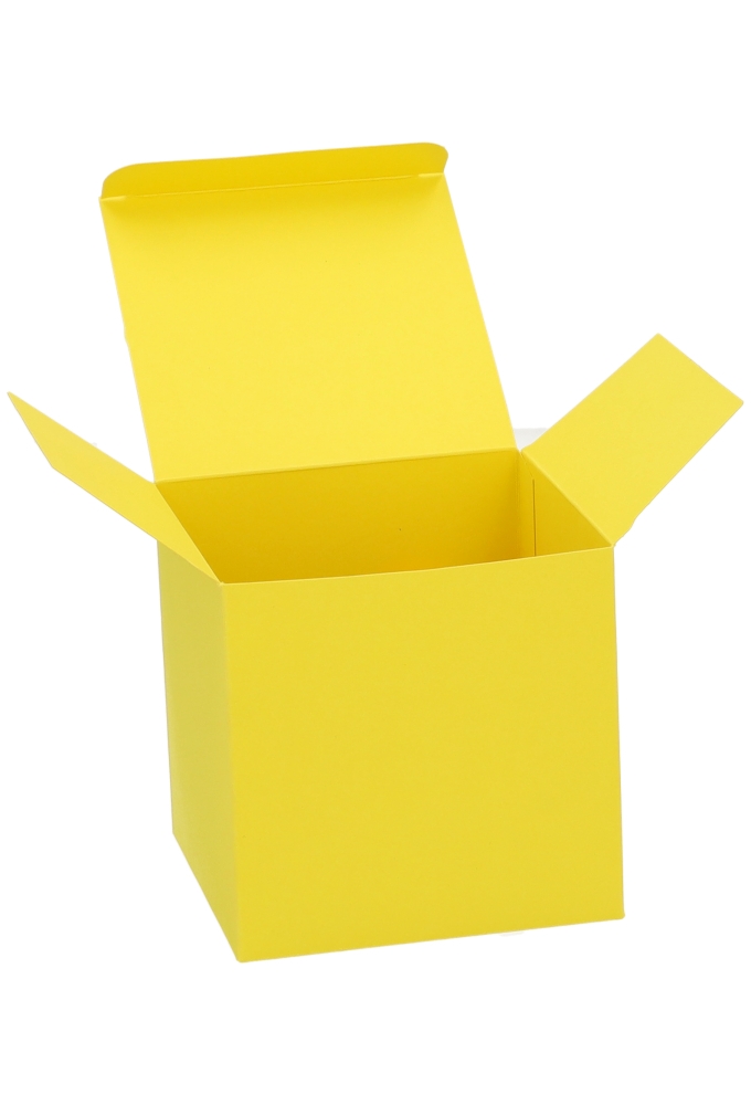 Kadodoosjes KrabBOX FSC® Geel 8x8x8cm 25stuks