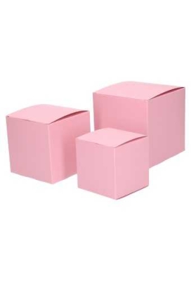 Kadodoosjes KrabBOX Gerecycled Roze 10x10x10cm 25stuks OP IS OP