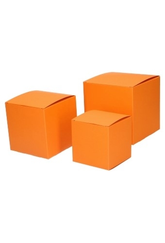 Kadodoosjes KrabBOX Gerecycled Oranje10x10x10cm 25stuks OP IS OP
