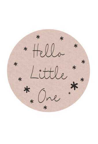 Etiketten Baby Hello Little One Kraft & Zwart 4.7cm 500stuks Etiketten Baby Hello Little One Kraft & Zwart 4.7cm 500stuks