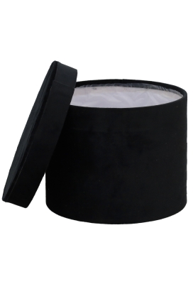 LUXE KANT & KLARE Flowerbox Latemar Suede Black Rond Set van 3 stuks