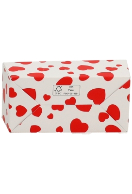 Bonbondoosjes Hartjes Bella 125 gram 10.6x5.3x4.4cm FSC®25stuks