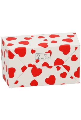 Bonbondoosjes Hartjes Bella 250 gram 11.3x6.5x5.5cm FSC®25stuks