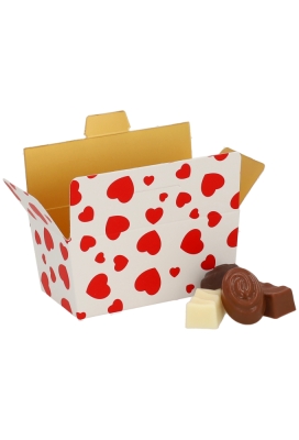 Bonbondoosjes Hartjes Bella 250 gram 11.3x6.5x5.5cm FSC®25stuks