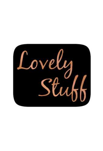 Etiketten Liefde Lovely Stuff Mat Zwart Koper 3.7x3cm 500st op is op