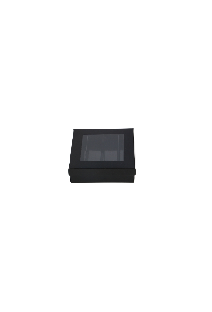 Bonbondoosjes & Deksel Zurich Zwart 16 bonbons 13x13x2.2cm 9stuks