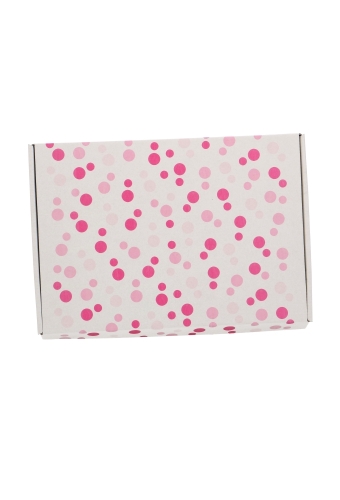 Brievenbusdoos Budget Roze dots A4 31x22x2.8cm 10 stuks