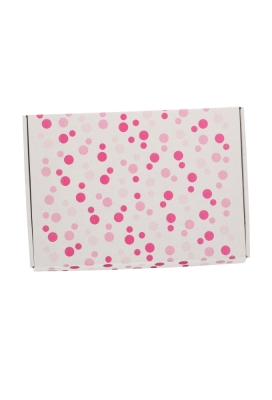Brievenbusdoos Budget Roze dots A4 31x22x2.8cm 10 stuks