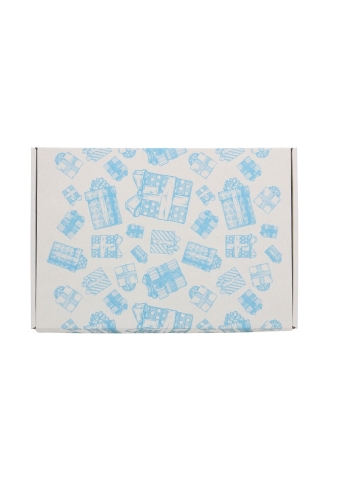 Brievenbusdoos Budget Kadootjes Blauw A4 31x22x2.8cm 10 stuks