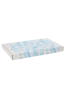 Brievenbusdoos Budget Kadootjes Blauw A4 31x22x2.8cm 10 stuks