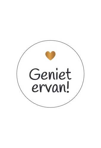 Etiketten Everyday Geniet Ervan Goud Metallic 4cm 500stuks