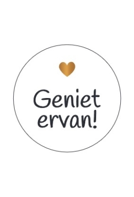 Etiketten Everyday Geniet Ervan Goud Metallic 4cm 500stuks