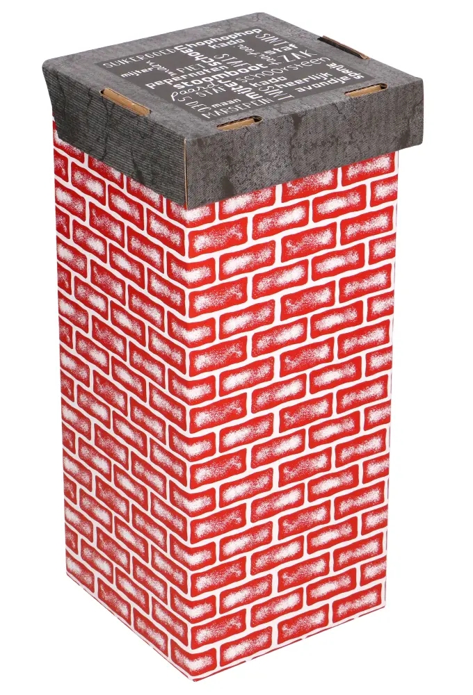 Sintgeschenkdoos Sint schoorsteen 15x15x36cm 15stuks OP IS OP