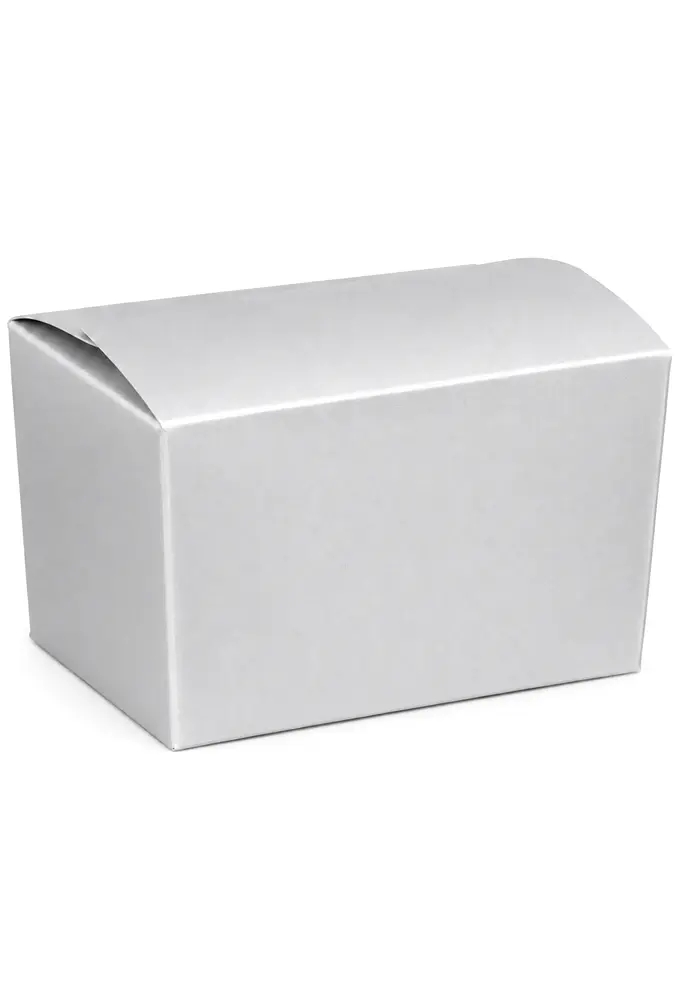 Bonbondoosjes KrabPraline Zilver mat 150 grams 8,5x6x5,5cm 24stuks