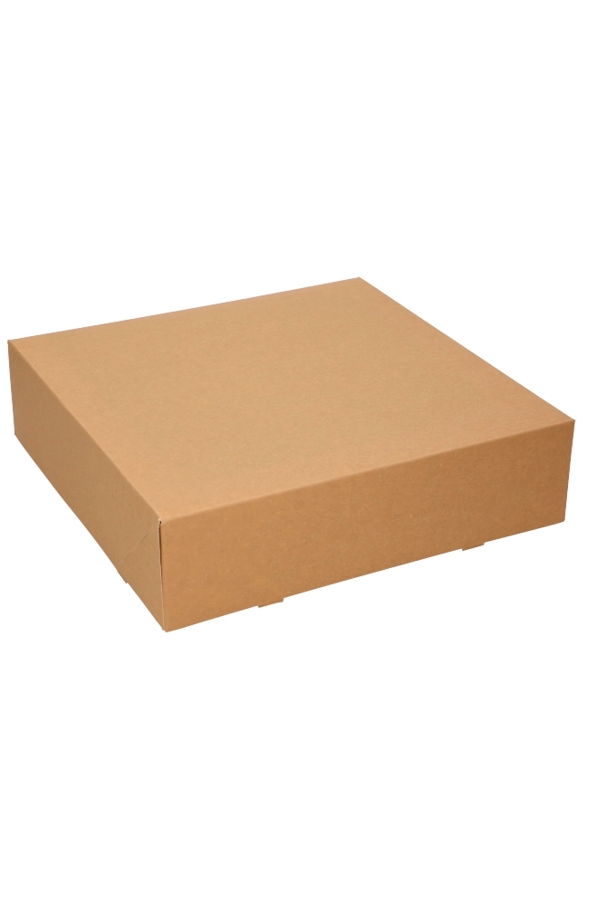 Gebaksdozen Kraft Delights 30x30x8cm Kraft Onbedrukt 50stuks