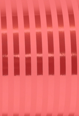 Geschenkpapier Metallised Stripes red 50cm x 100meter op is op
