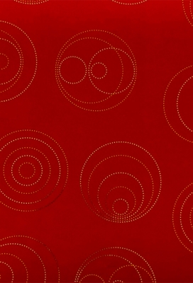 Kadopapier Red Gold Circles Metallic 50cm x 150meter