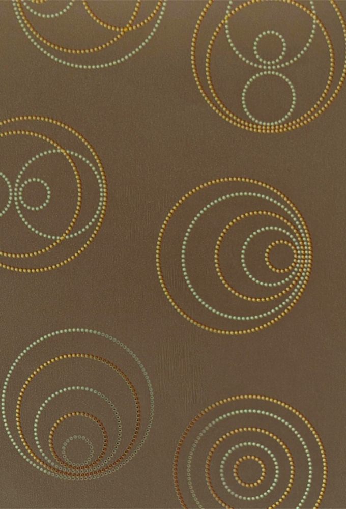 Kadopapier Taupe Gold Circles Metallic 30cm x 150meter