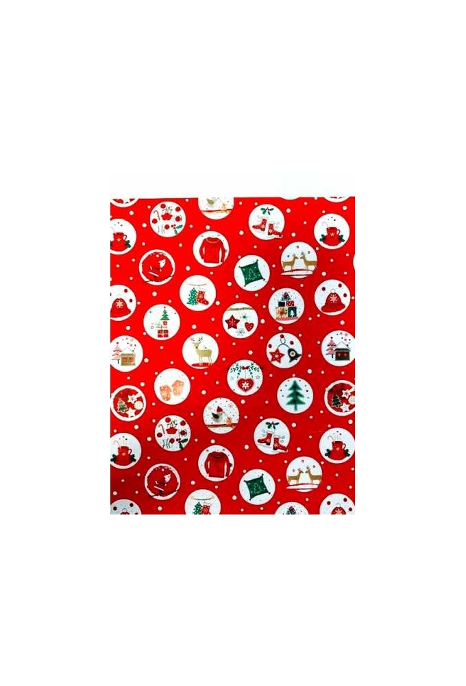 Kadozakjes Sneeuwvlokken  Rood 12x19cm 250stuks