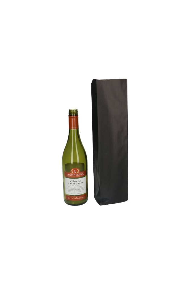 Wijnzak Geribbeld Kraft Zwart 8.5x42cm 250stuks