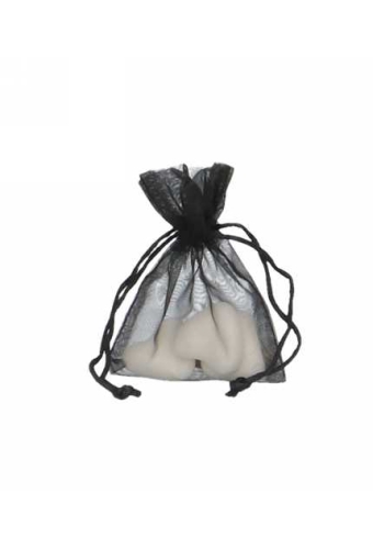 Organza zakjes Zwart Klein 9x12.5cm 10stuks