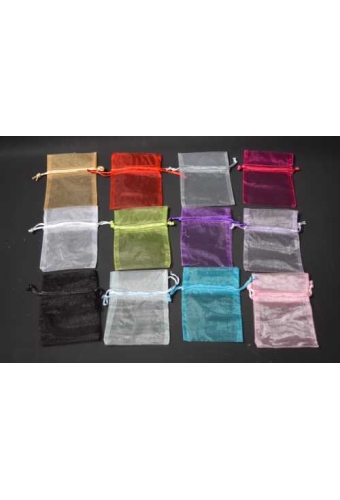 Organza zakjes Zwart Klein 9x12.5cm 10stuks