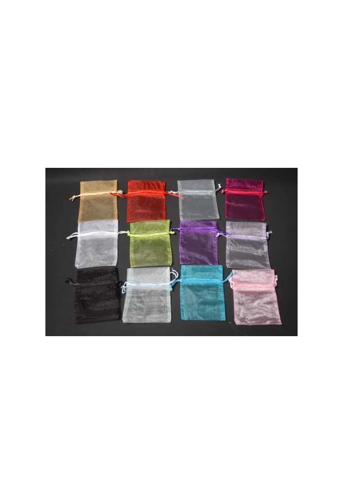 Organza zakjes Zwart Klein 9x12.5cm 10stuks