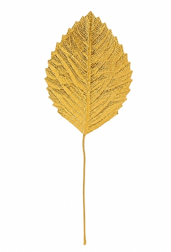 Kado Decoratie Pick Leafs Goud 6cm Met IJzerdraad 144stuks