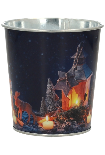 Zinken Emmertjes Christmas Night Donker Blauw 9x10cm 1stuk