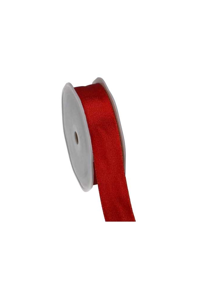 Luxe Satijn Dubbel Lint Rood Metallic 25mm x 20meter