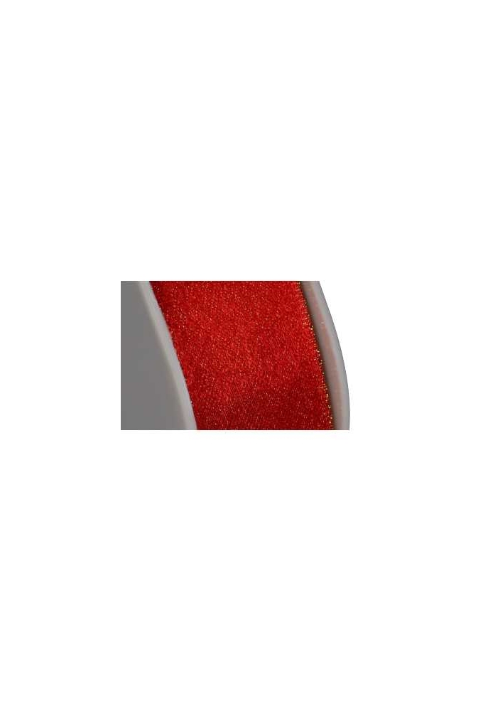 Luxe Satijn Dubbel Lint Rood Metallic 25mm x 20meter