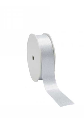 Luxe Satijn Dubbel Lint Zilver Metallic 25mm x 20meter